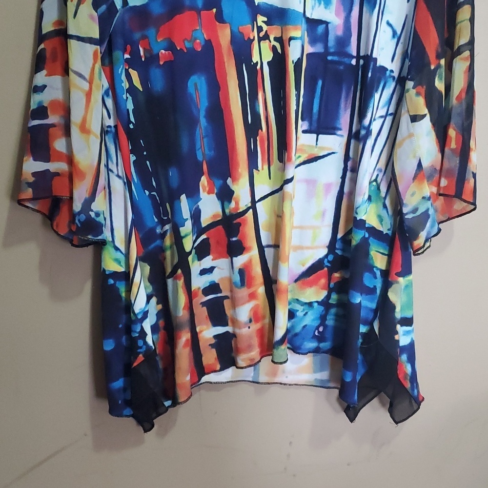 Peter Nygard Abstract Multicolor Women's Top Size Xl - Picture 3 of 5